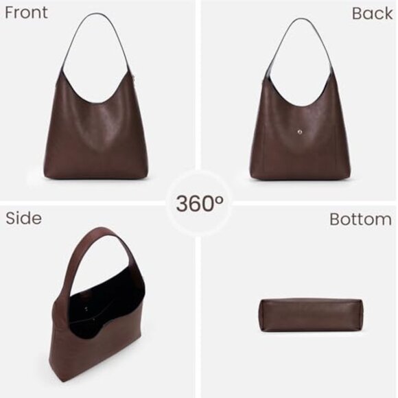 Amazon.com: Faux Suede Hobo Bags Vegan Leather Shoulder Bag  Faux Suede Hobo Bag Vegan Leather Shoulder Tote Medium Slouchy Retro Chic